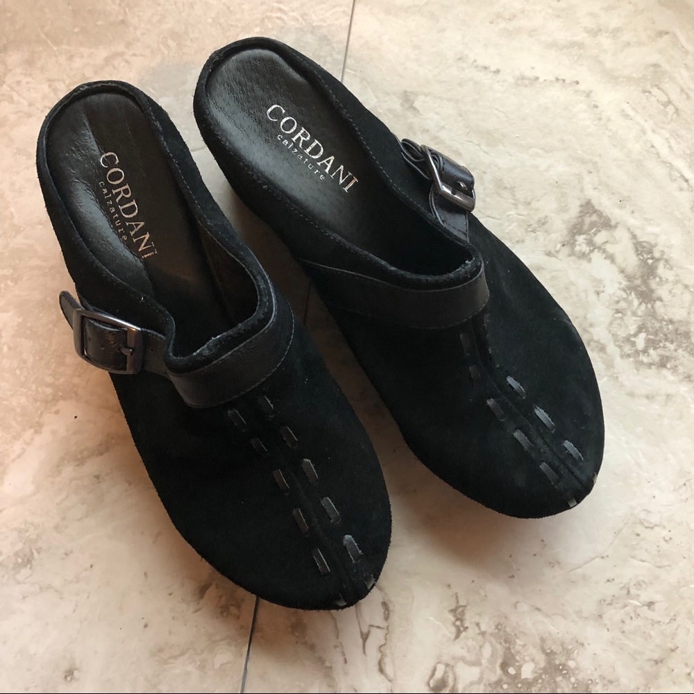 Cordani Calzature Black Suede Mules